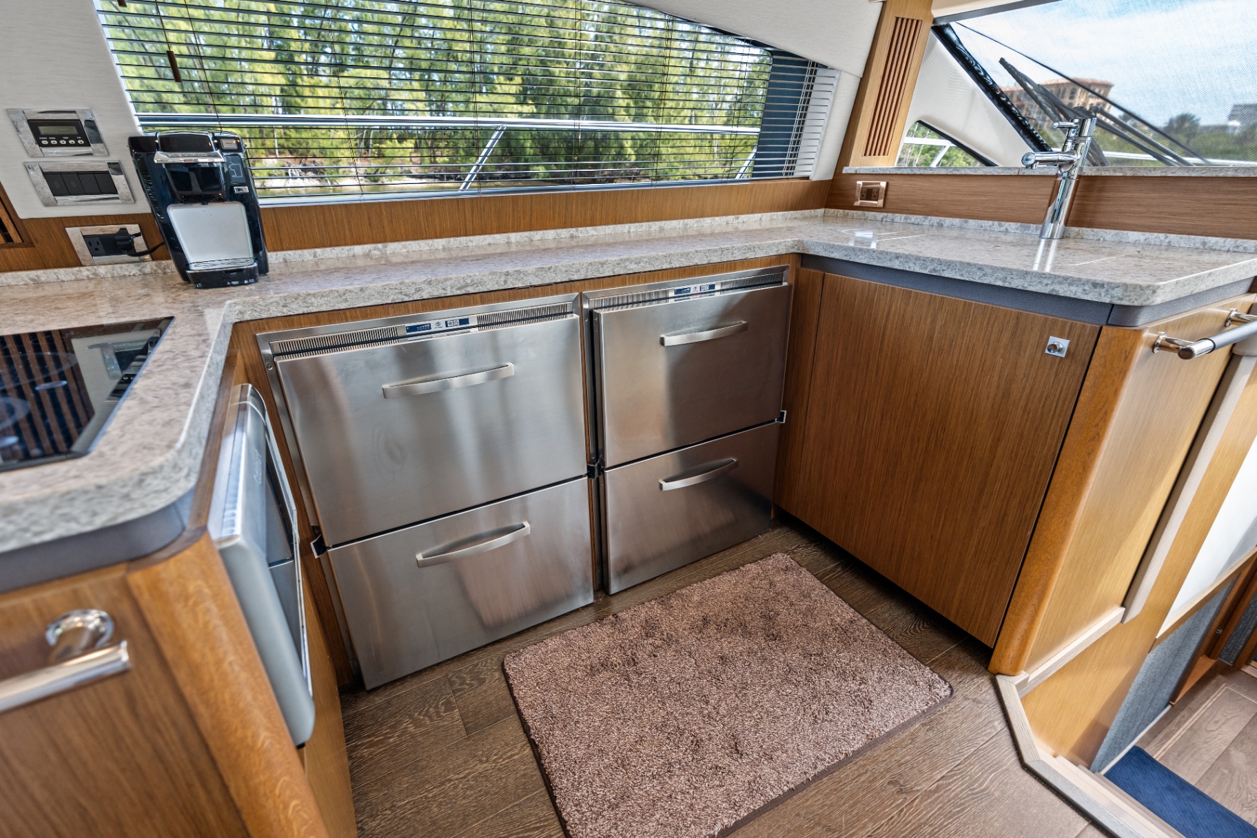 Galley appliances and countertops